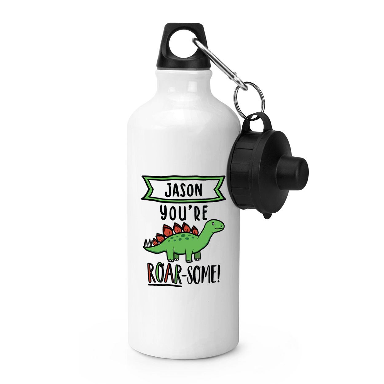 Personalised You're Roarsome Dinosaur Sports Water Bottle Awesome Best Funny Son