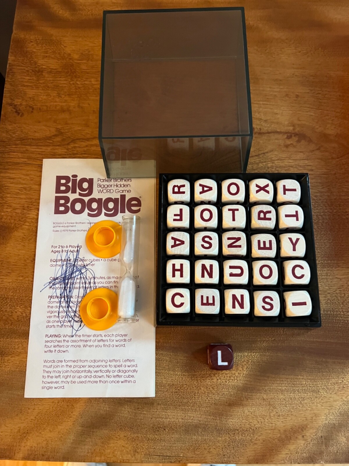 Big Boggle with Challenge Cube, Parker Brothers + Boggle Pen | eBay