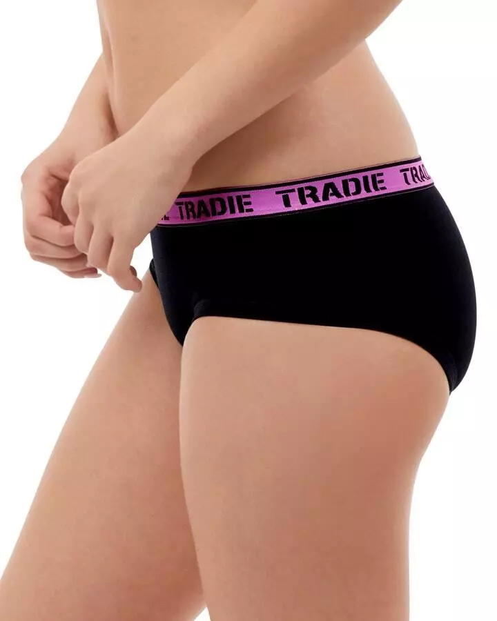 Ladies Tradie 6 Pack Cotton Underwear Bound Boyleg Briefs (SL3)