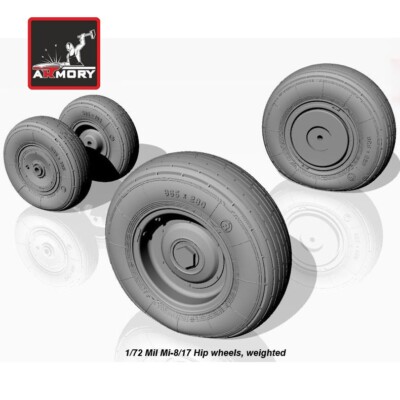 Armory Models AR AW72036 Scale 1:72 Mil Mi-8/17 Hip wheels for plastic model kit