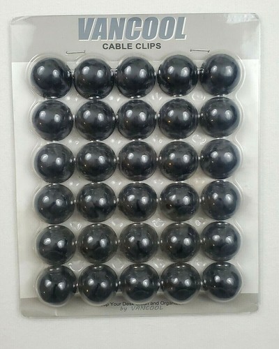 VANCOOL Single & Double Channel 30 Pack Cable Clips Self Adhesive NIP