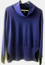 RBX Size Medium Cowl Neck Long Sleeve Sweatshirt Thumb Holes Athletic Pullover