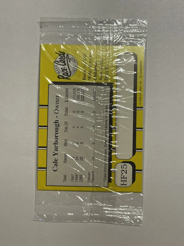 1990 Maxx Holly Farms Sealed Pack - Ken Schrader #HF5 Cale Yarborough #HF25 - Image 2 of 2