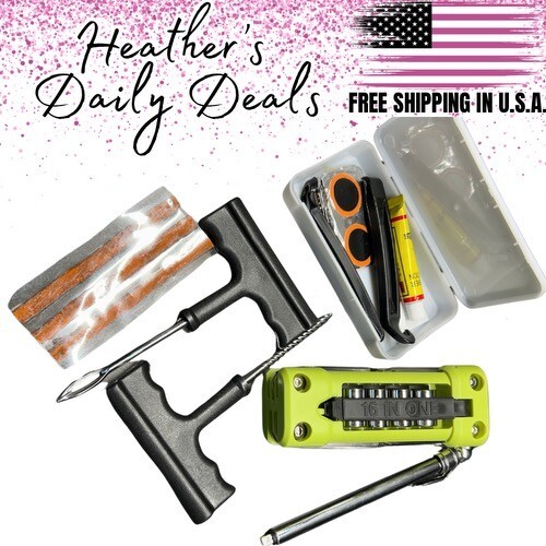 Flach Reifen Schlauch Flicken Stecker Kit Roller ATV Fahrrad Reibahle Kombi Werkzeug Schraubenschlüssel Steckschlüssel