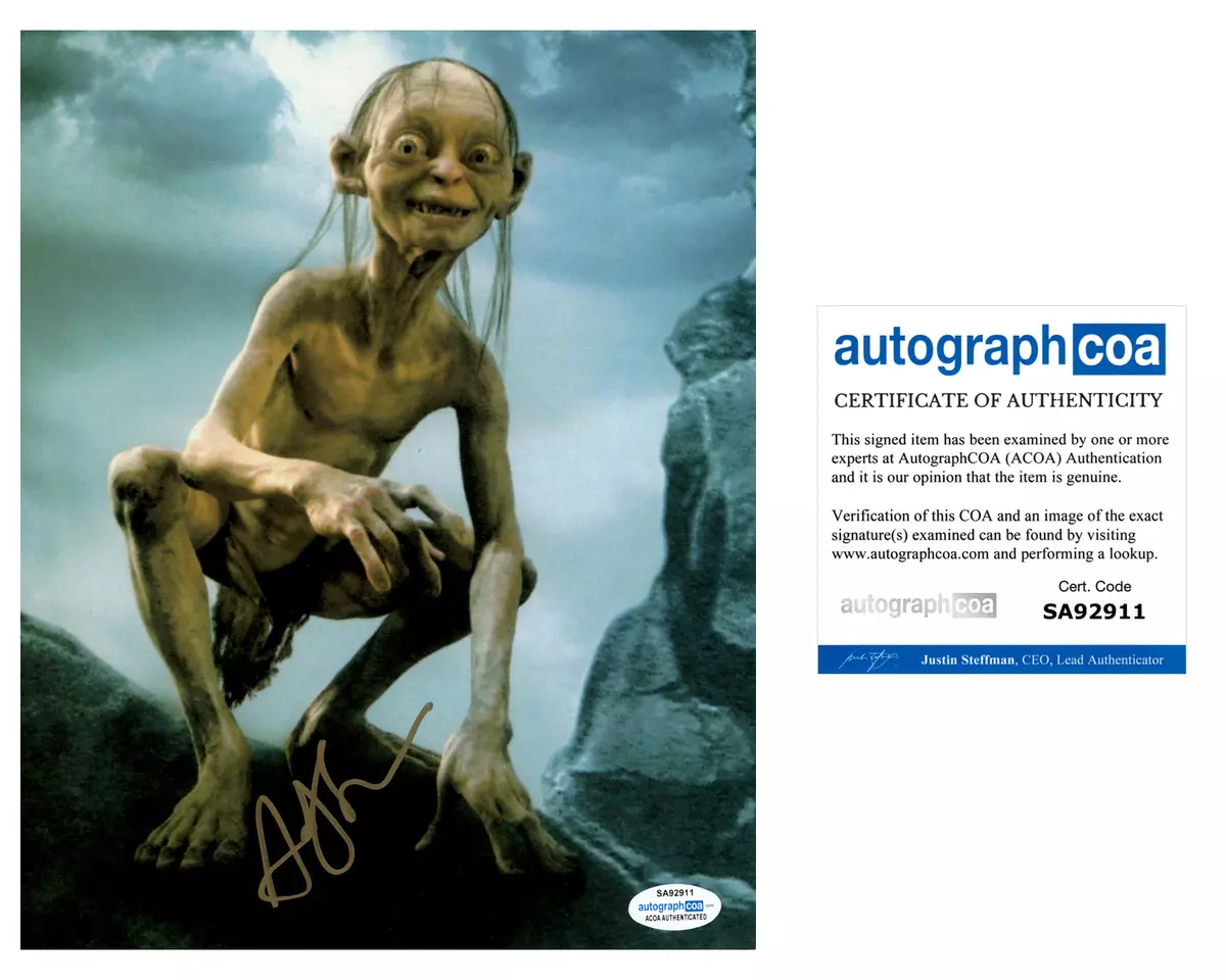 ANDY SERKIS SIGNED AUTOGRAPH 8x10 LORD OF THE RINGS THE HOBBIT GOLLUM PROMO  E