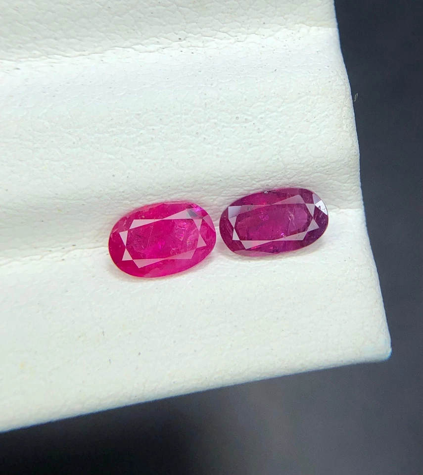 1.25 Cts Natural Untreated Ruby 2 Piece Ruby loose gemstone From Afghanistan - Image 3 of 4