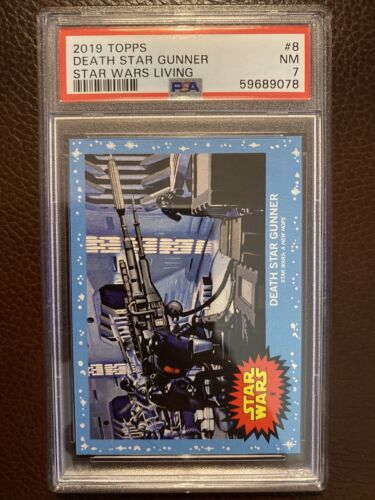 PSA 7 2019 Topps Star Wars Living Set DEATH STAR GUNNER A NEW HOPE #8 MINT - Picture 1 of 2