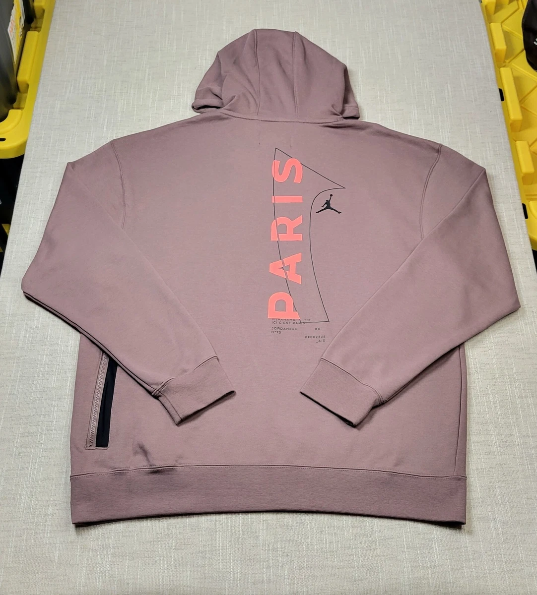NIKE Air Jordan PSG Hoodie XL Mens Plum Purple Black Sweatshirt