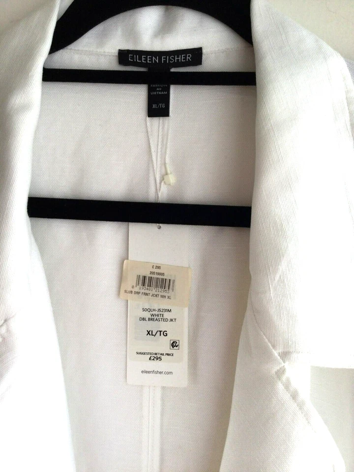 Eileen Fisher XL white jacket, NWT, linen mix - Image 3 of 4