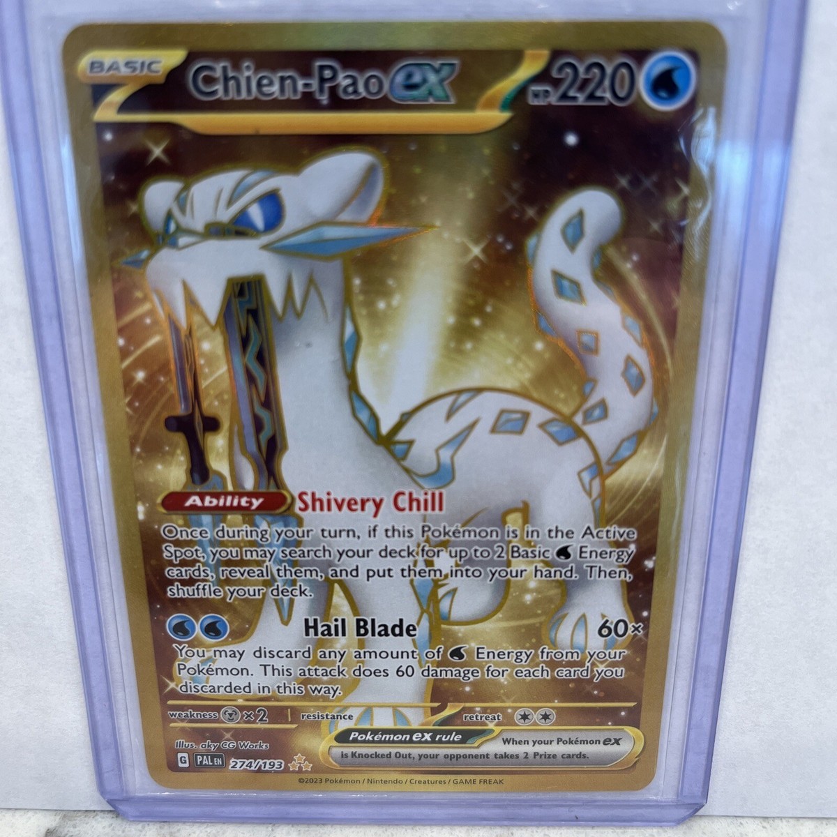 NOśWEA touch_bottle Pokemon Paldea Evolved Chien-Pai ex 274/193 GOLD | eBay