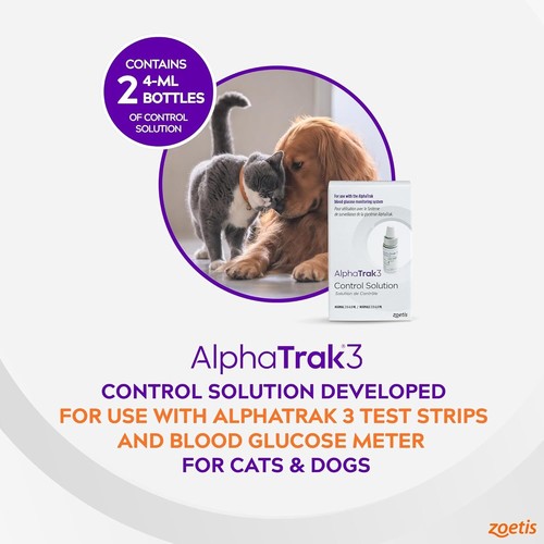 Alphatrak 3 Control Solution for AT3 Blood Glucose Meter 2 Count 4Ml Bottles - Picture 3 of 11
