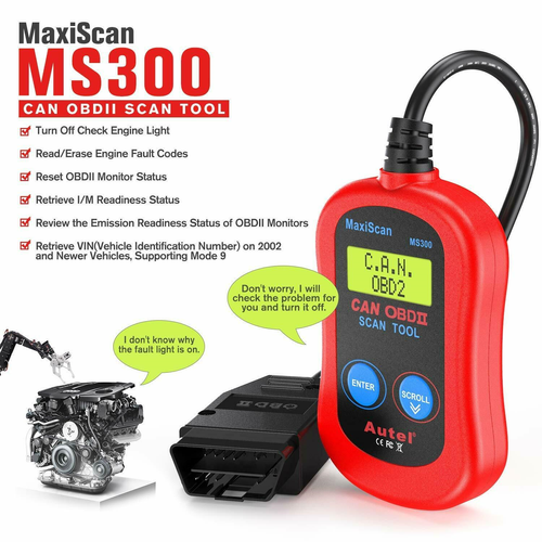 Autel MS300 Universal OBD2 Scanner Car Code Reader Turn Off Check Engine Light - Picture 3 of 10