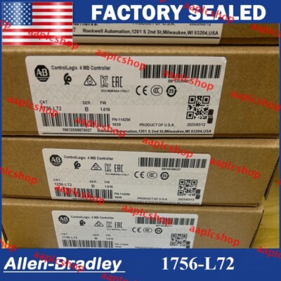 NEW PLC 1756-L72 ControlLogix 4MB Controller Factory Sealed AB 1756 L72