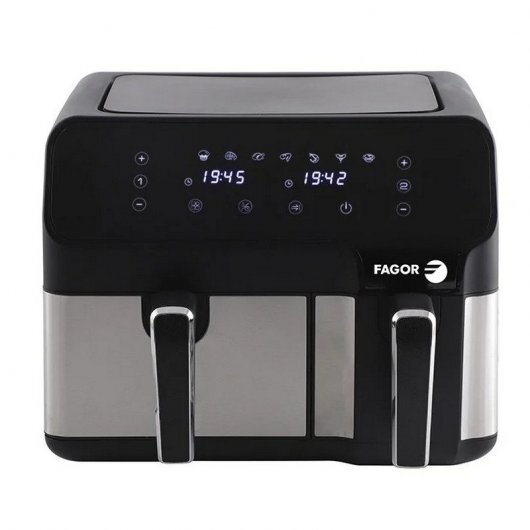 Fagor Naturfry DUO Freidora de Aire Dual 5.3L+3.3L 2900W Negra