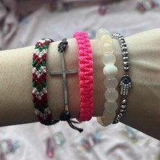 Sideways Cross Adjustable Bracelet