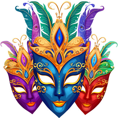 Wandtattoo Aufkleber Mardi Gras Wandaufkleber 18X18cm Groß