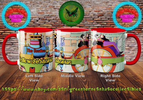 BEATLES Yellow Submarine JOHN LENNON Custom Designed 11 oz Beverage Coffee Mug - Picture 22 of 42