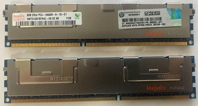 HYNIX DDR3 RAM 8GB 2Rx4 PC3-10600R HMT31GR7BFR4C-H9