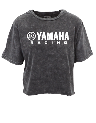 #ad YAMAHA VINTAGE WASH RAW HEM CROP WOMENS T SHIRT $11.99