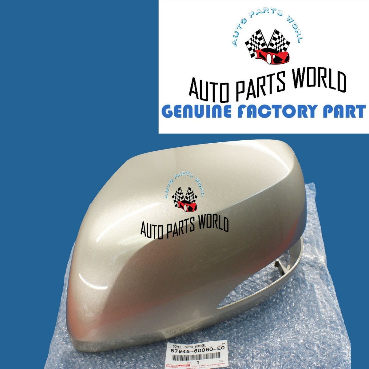 GENUINE OEM LEXUS GX460 LX570 LEFT SLEEK ECRU OUTER MIRROR COVER 
