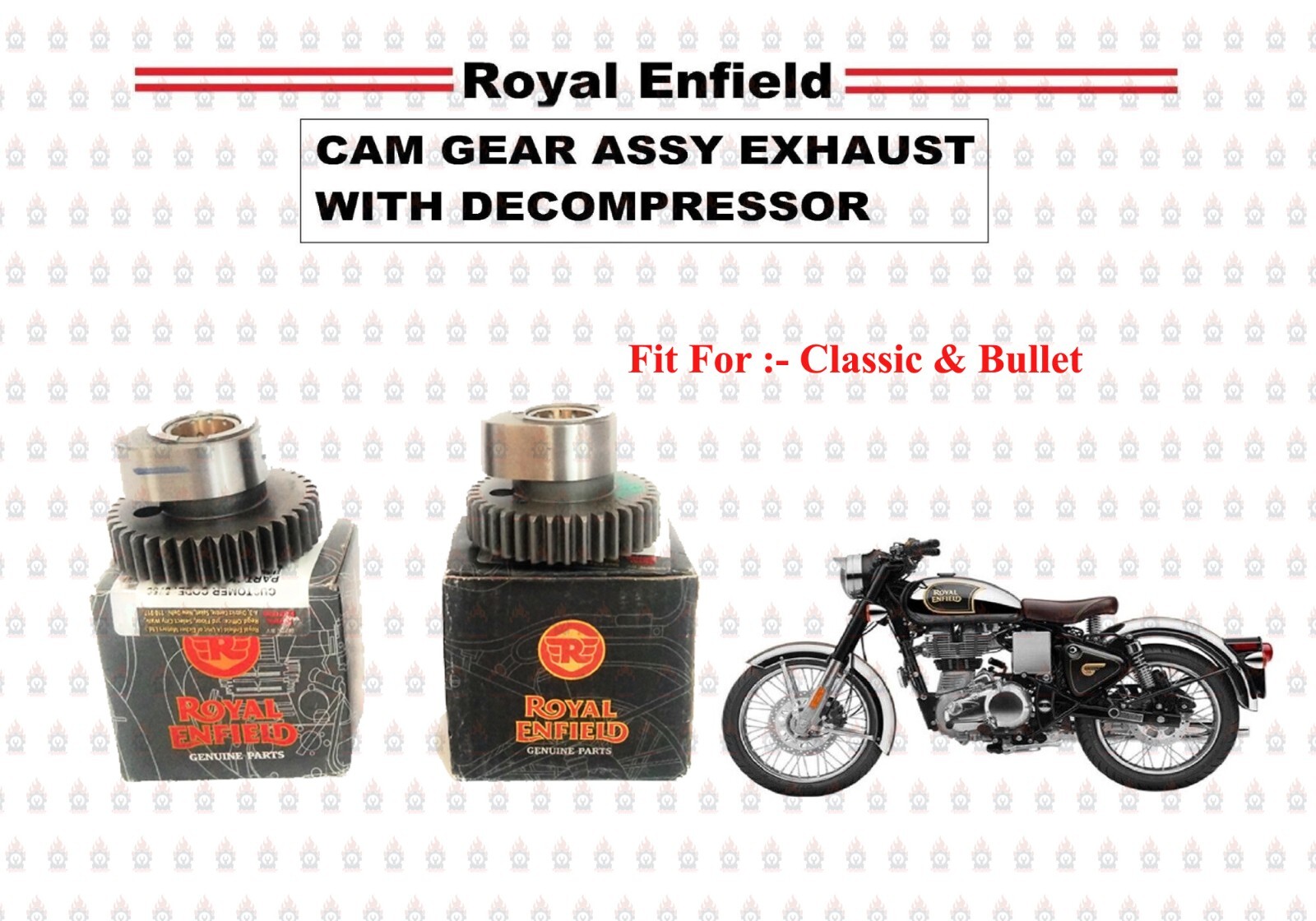 ROYAL ENFIELD "CAM GEAR ASSY EXHAUST WITH For BULLET