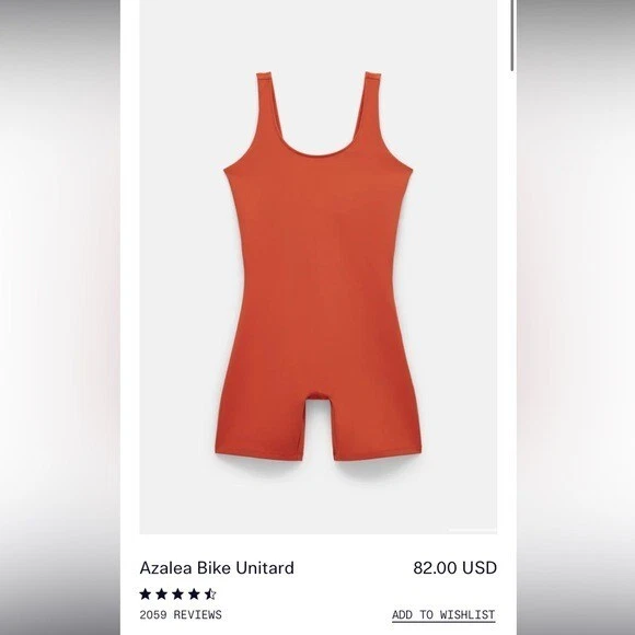 GIRLFRIEND COLLECTIVE Azalea Bike Unitard Compression Scoop Neck Low Back Active - image 2 of 4