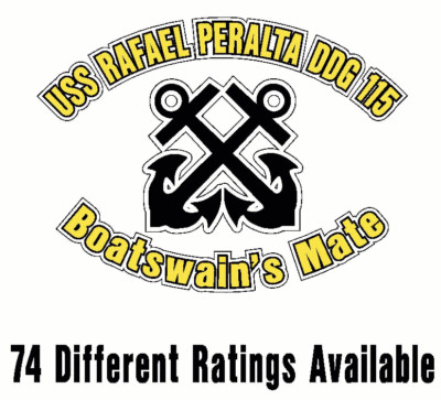 USS RAFAEL PERALTA DDG 115 Oval Decal / Sticker Military USN U S Navy S06A