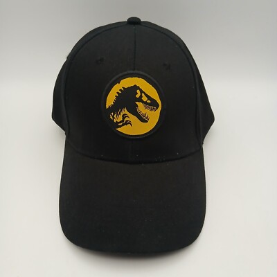 Jurassic Park World Dominion Hat Cap Black Strap Back Hardees Carls Jr Promo New