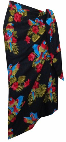 Sarong Parrot Beach Swimsuit Wrap One Size Bikini Cover up Dress Pareo - Picture 2 of 10