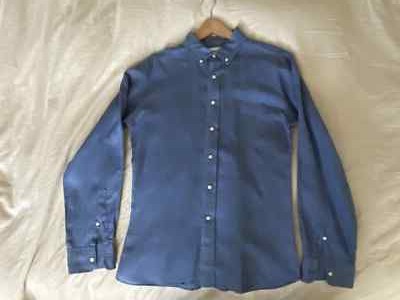 Unionmade x New England Shirt Co USA Collared Linen Shirt Blue RARE