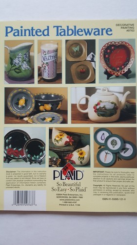 Painted Tableware Workbook Plaid #9763 Tole Decorative Painting - Picture 3 of 3