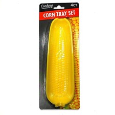 Corn on the Cob Tray Sets 9.5&rdquo;L x 3&rdquo;W x 1.3&rdquo;H 4/Set