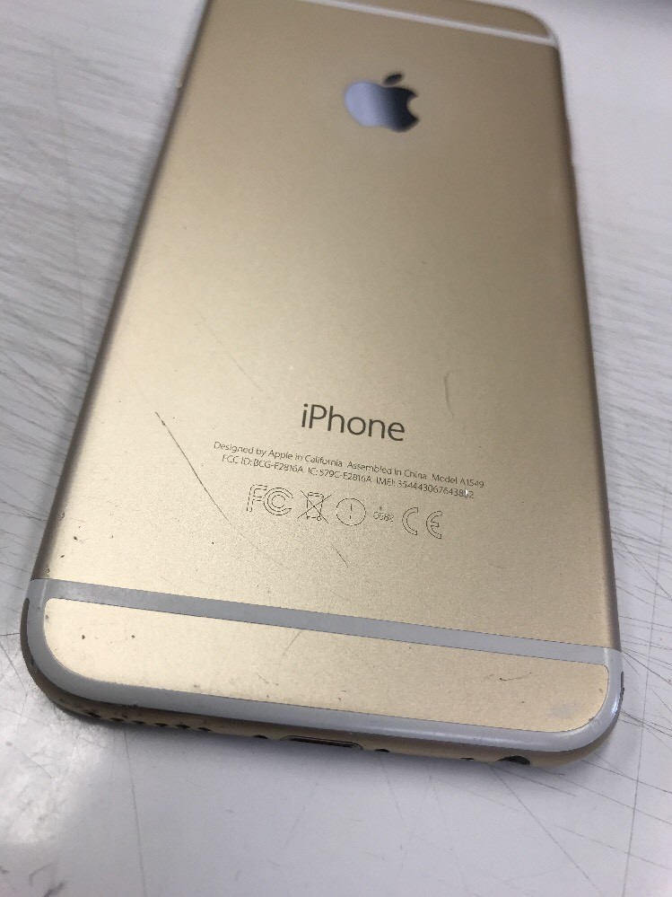 Used OEM Original Apple iPhone 6 Gold Housing Mid Frame