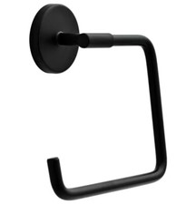 Delta Lyndall Wall Mount Square Open Towel Ring Bath Matte Black