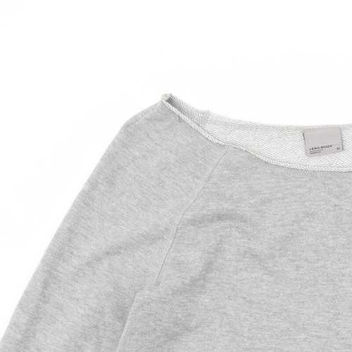 VERO MODA Womens Grey Cotton Blend Sweatshirt Size XS - Picture 5 of 12