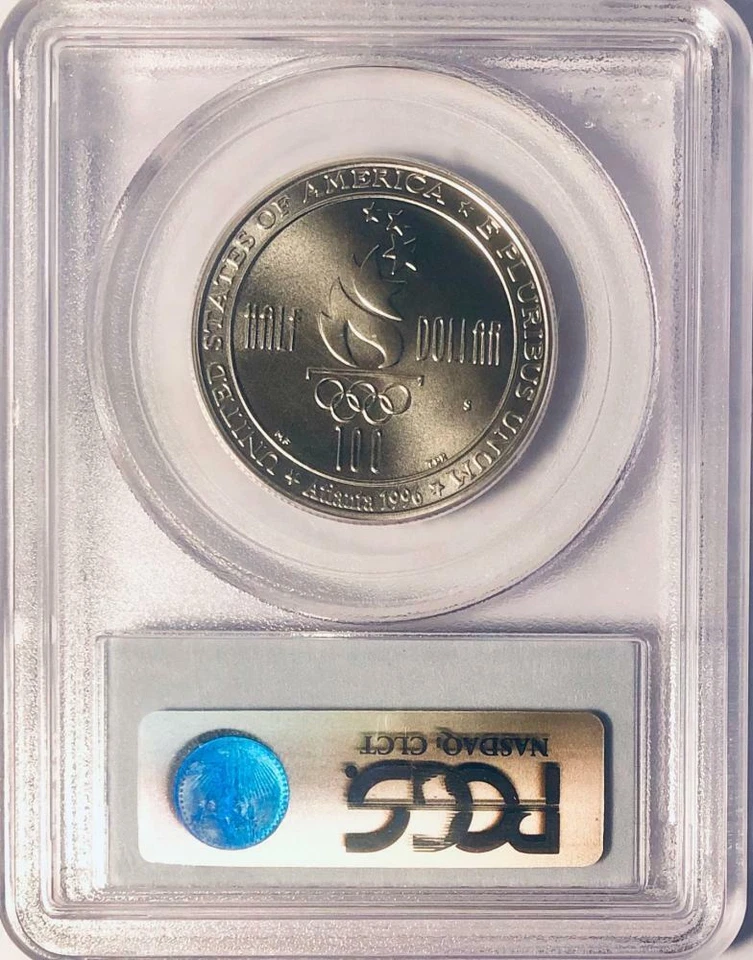 1996-S Olympics Swimming Commemorative Half Dollar - PCGS MS-69- Mint State 69 - Image 3 of 4