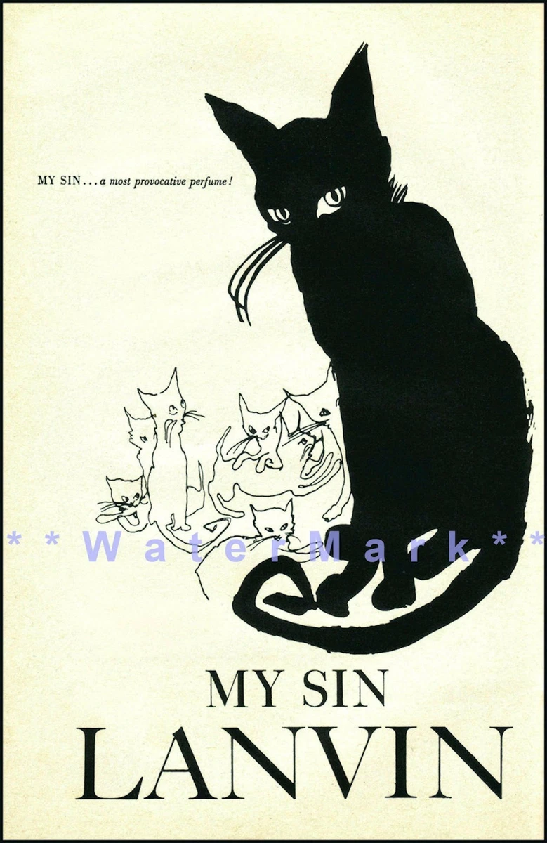 vintage cat poster products for sale | eBay