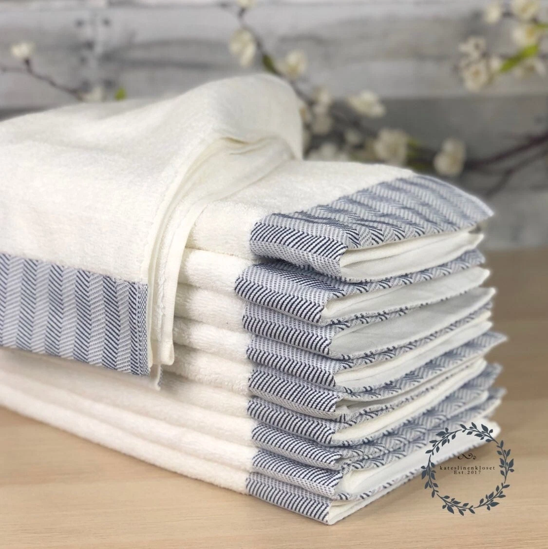 Fieldcrest Luxury Woven Hand Towels 10pc