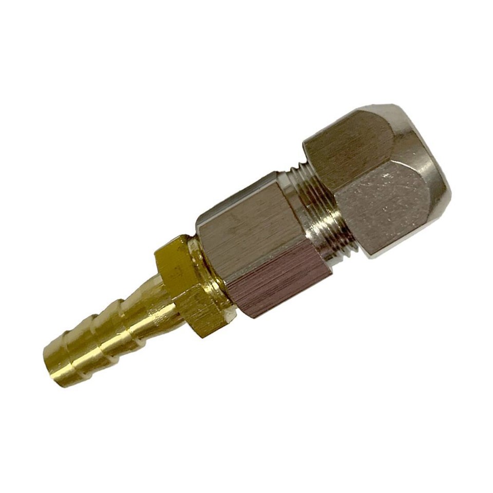 8mm OD auf 6mm Messing Kompression Schlauch Barb Fitting Adapter für