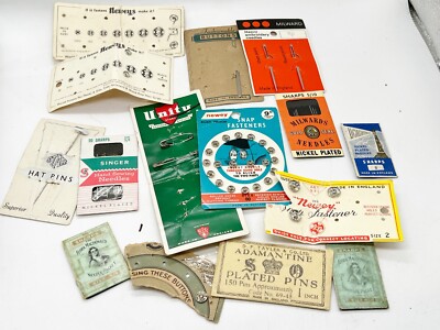 VINTAGE STOPF- UND NÄHNADELN NADELN VERSCHLÜSSE VERSCHLÜSSE