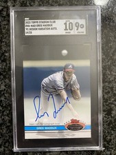 2023 Topps Stadium Club Greg Maddux 1991 Design Variation #/25 SGC 9 Auto 10