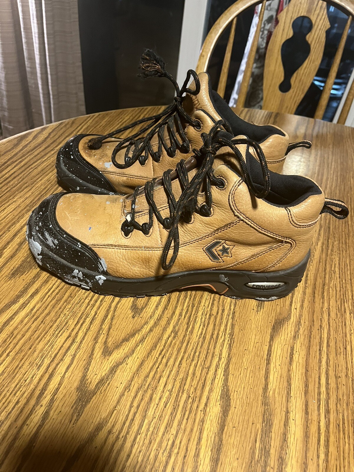 Converse Work Safety Boots Men's 10 Steel Toe Leather