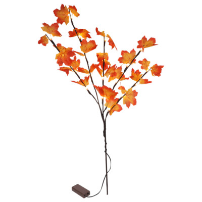 LED Lighted Branches Glowing Maple Leaf Cuttings Proposal Tree Decoration