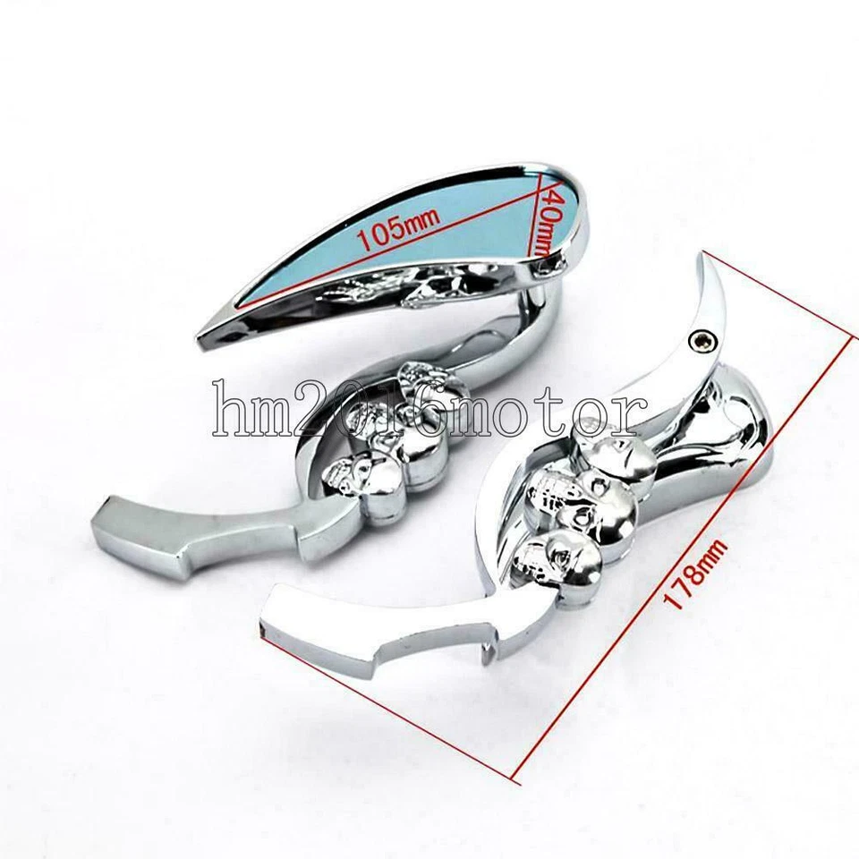 Espejos retrovisores cromados para Honda VTX1300 C R S RETRO Shadow VT750 VT1100 Foto 2 de 4