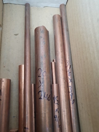 Copper solid c101 round billet bar ends 1/2 20mm 10mm 1/4 3/8 5/16 5/8 - Picture 3 of 4