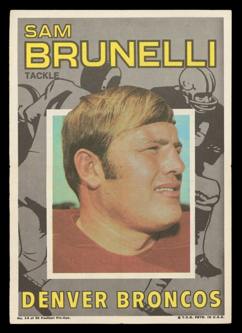 1971 Topps Posters Inserts Set-Break # 14 Sam Brunelli *GMCARDS*