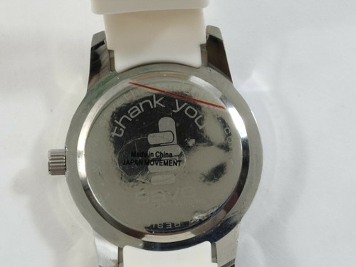 White Watch Save the World - Peace Large Face Discontinued Model White Ribbon - Picture 9 of 10