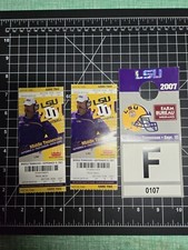 lsu tigers football championship 2007 ticket stub parking pass middle Tennessee
