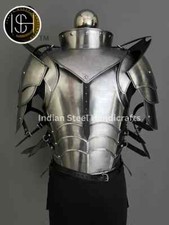 Sliver Medieval Knight functional Armor Larp Costume Cosplay/Halloween Gift