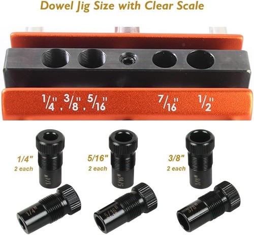 Precision Self-Centering Dowel Jig Kit - 6in Drilling Guide for Woodworking - Picture 10 of 10